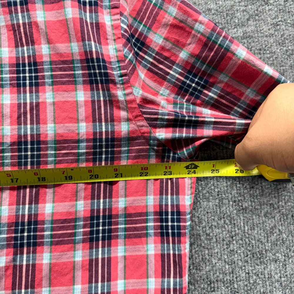 UNTUCKit Mens X Large Plaid Long Sleeve Button Down Shirt Red Blue Cotton - Picture 8 of 8